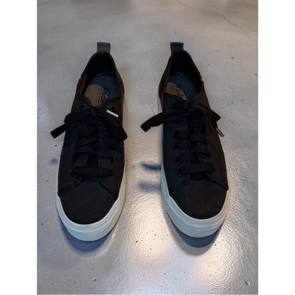 Keds Shoes - Keds Triple Up Platform Black Canvas Sneakers Dream Foam Lace Up Women's Sz 7